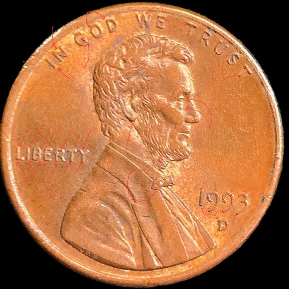 1993D Lincoln Cent Doubled Double Die Ear Xtra VDB Phantom Images Die Clash READ - Picture 9 of 10